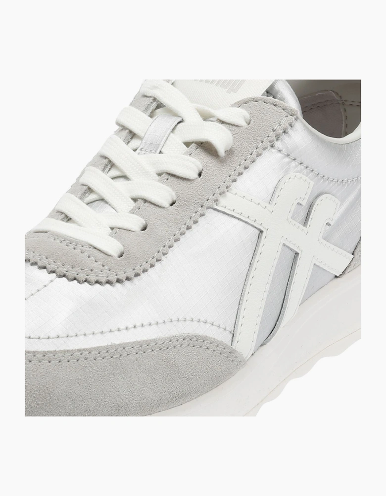 FitFlop Retro-Q FF Nylon Women's Silver/Urban White Trainers