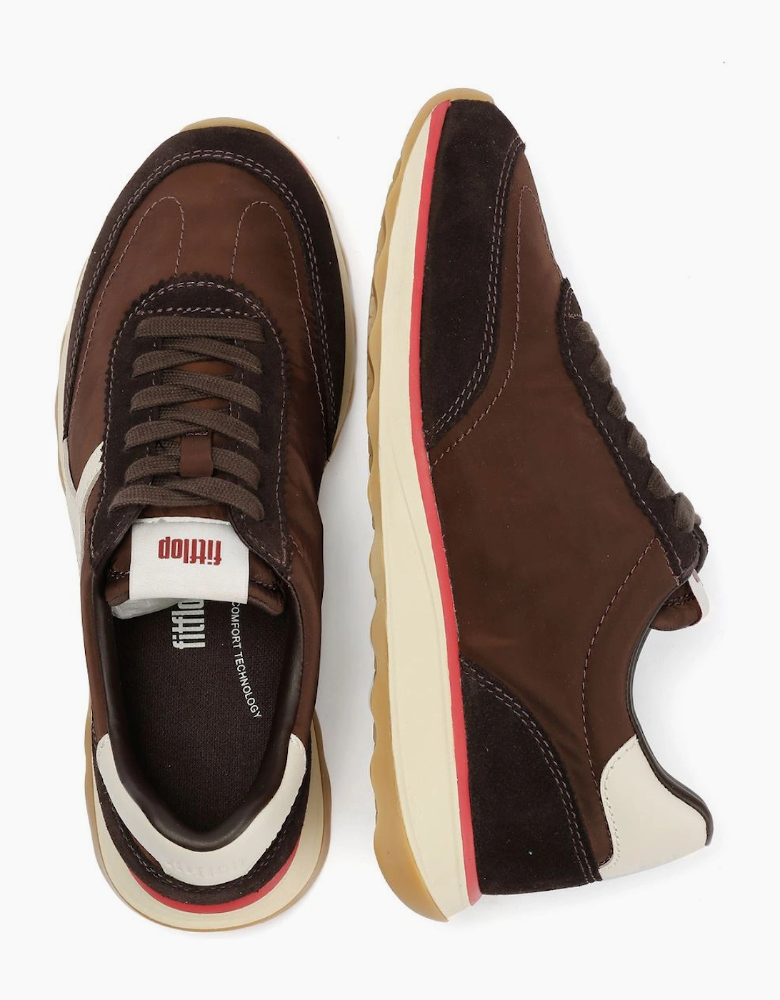 FitFlop Retro-Q FF Nylon Women's Chocolate Brown/Paris Beige Trainers