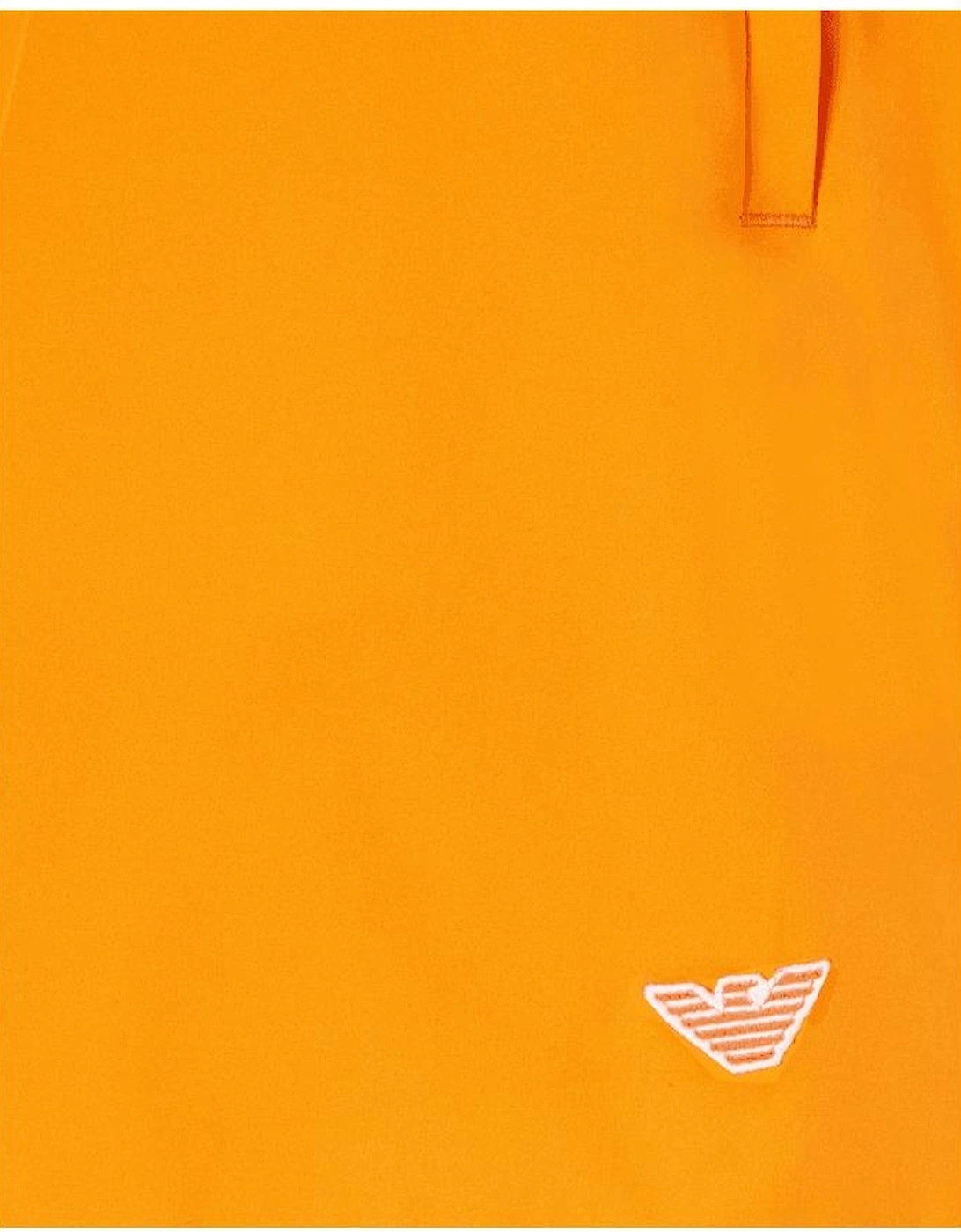Nylon Embroidered Logo Orange Swim Shorts