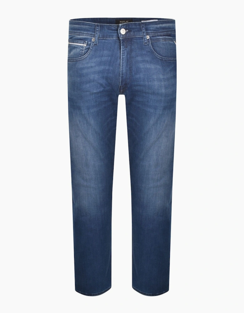 Replay Grover Power Stretch Straight-Fit Jeans - Dark Indigo 783.009
