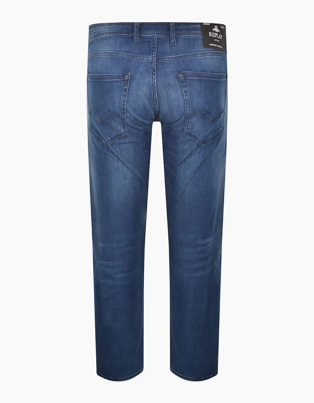 Replay Grover Power Stretch Straight-Fit Jeans - Dark Indigo 783.009