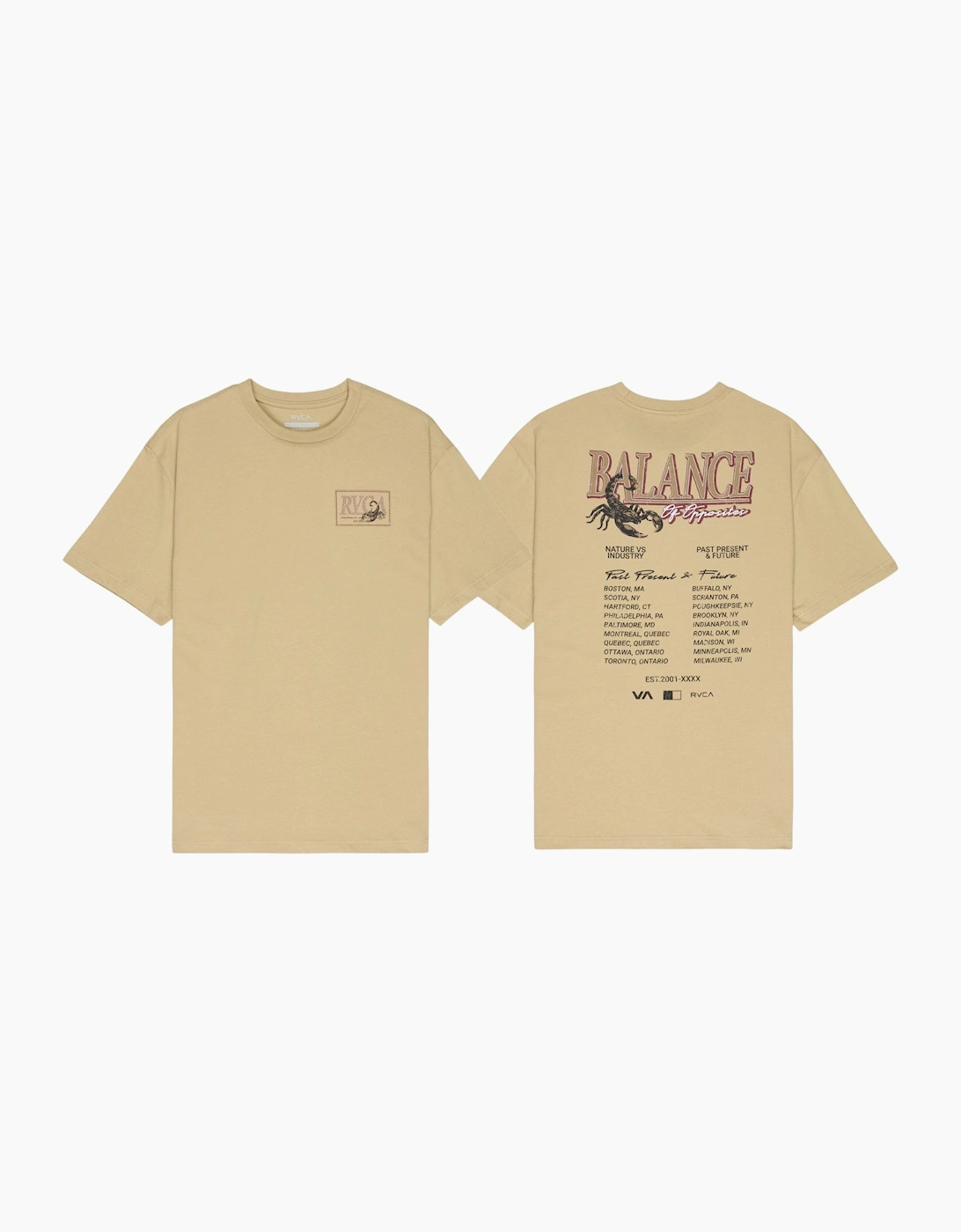 RVCA Mens Poison Tour Short Sleeve T-Shirt