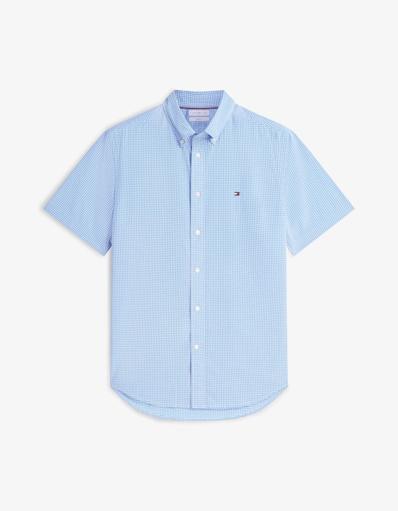 Tommy Hilfiger Flex Poplin Gingham Mens Shirt - Blue Spell/Check