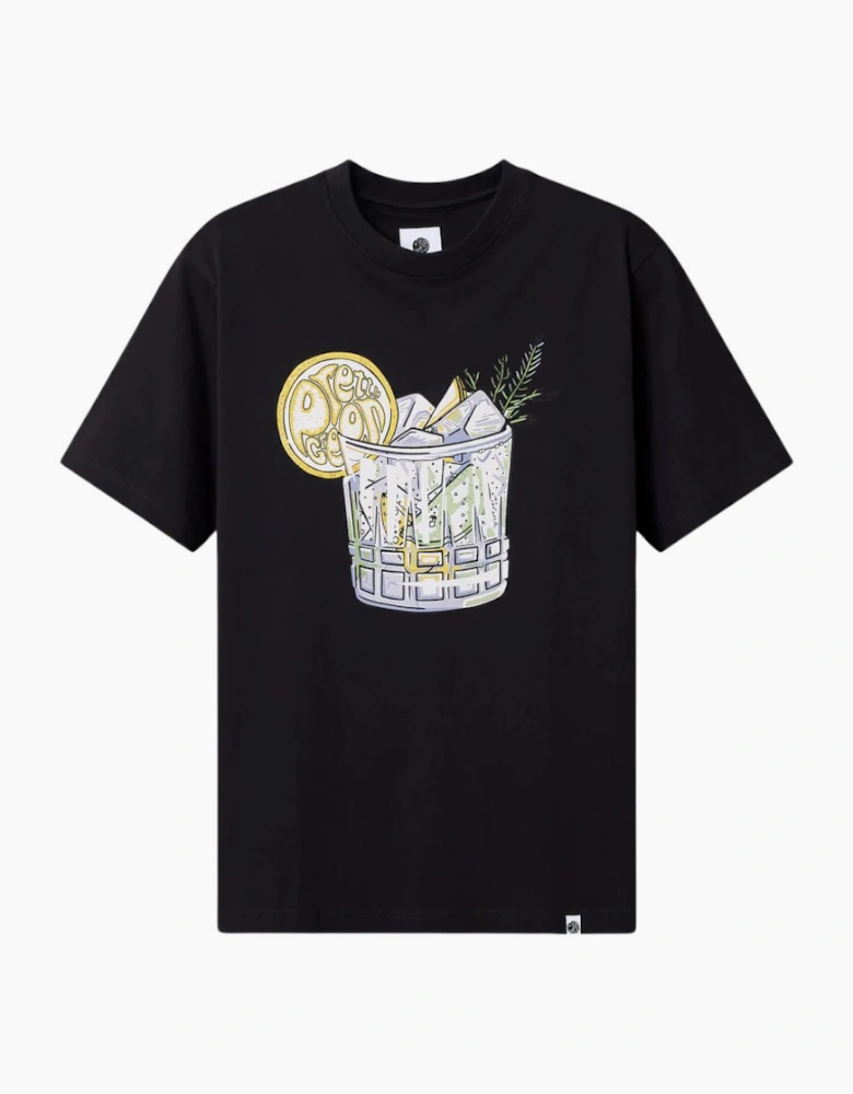 Pretty Green Gin and Tonic Black T-Shirt