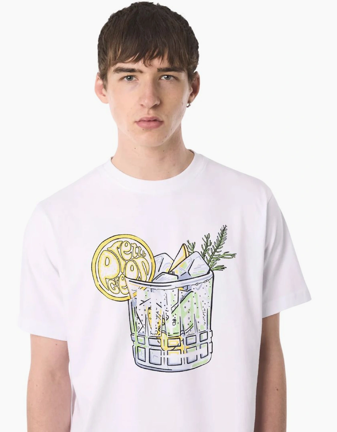 Pretty Green Gin and Tonic White T-Shirt
