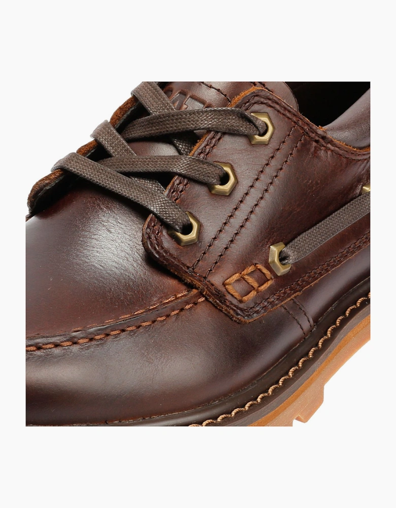 Caterpillar Colorado Boat Lo Leather Men's British Tan Lace-Up Shoes