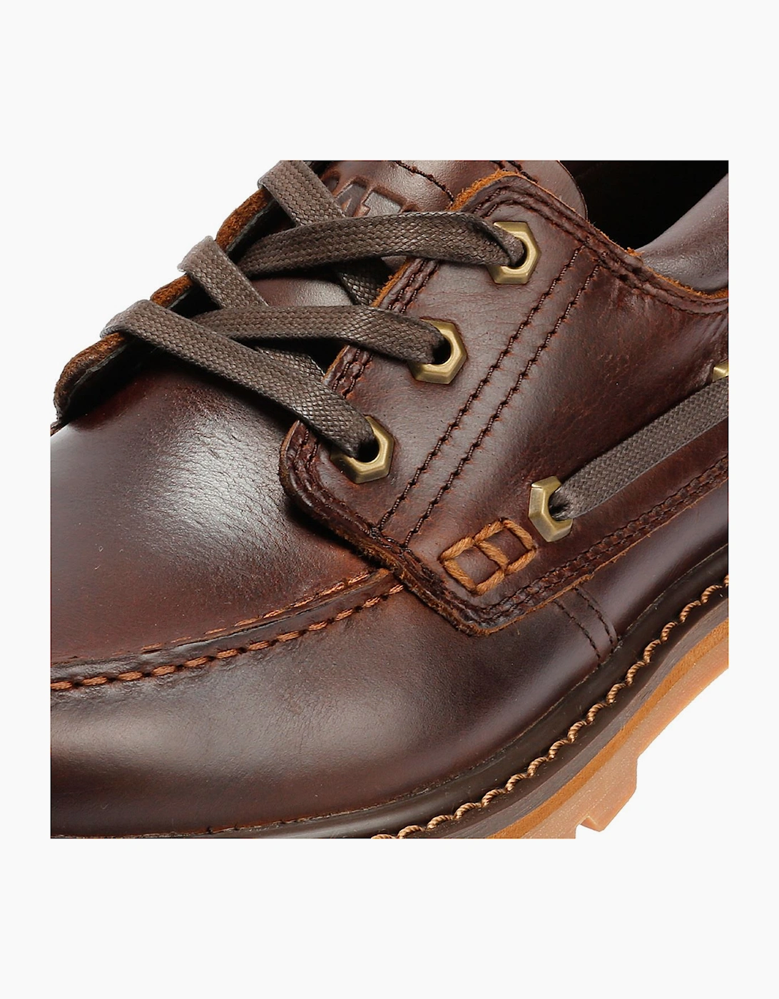 Caterpillar Colorado Boat Lo Leather Men's British Tan Lace-Up Shoes