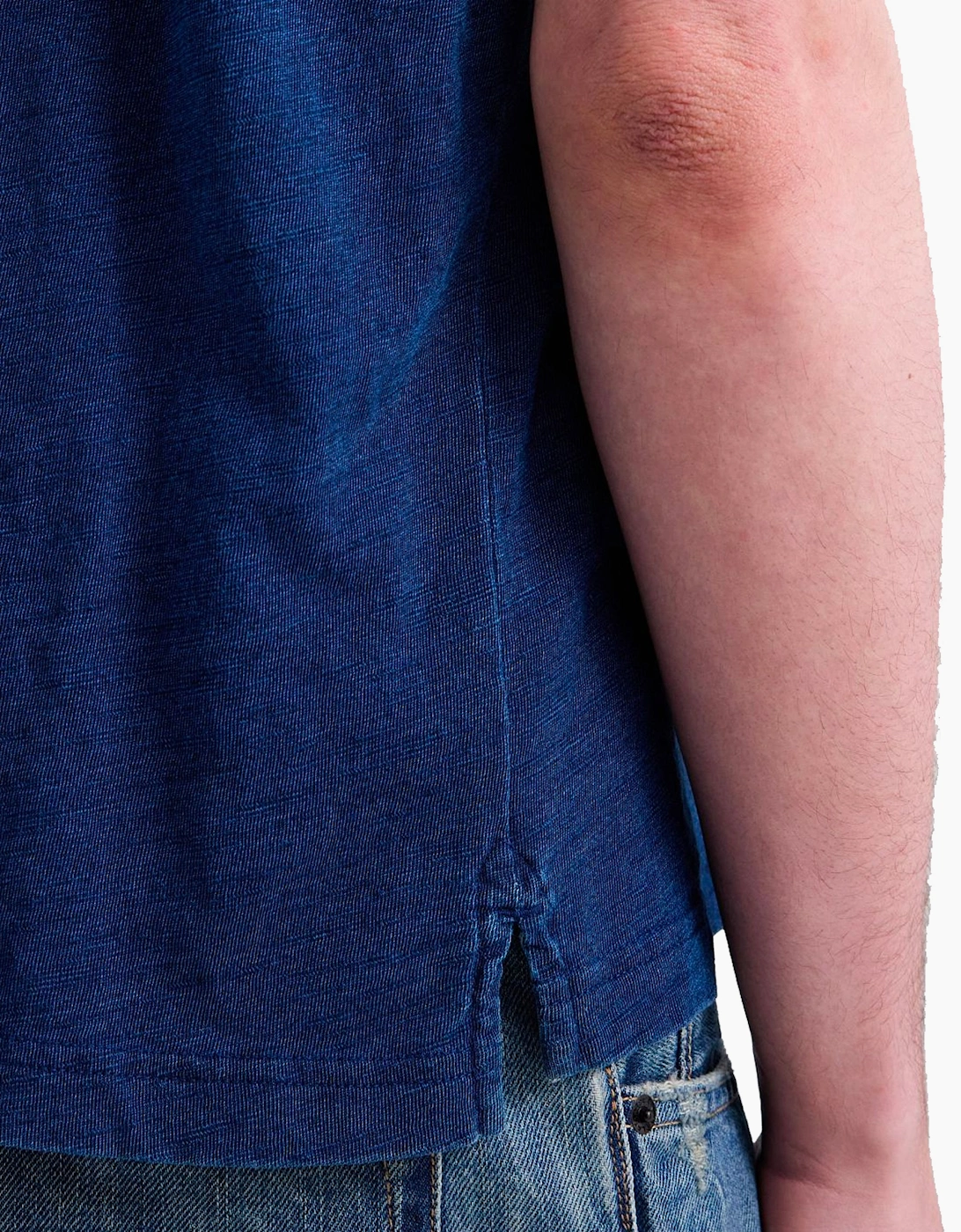 Replay Indigo denim blue premium polo shirt INDIGO