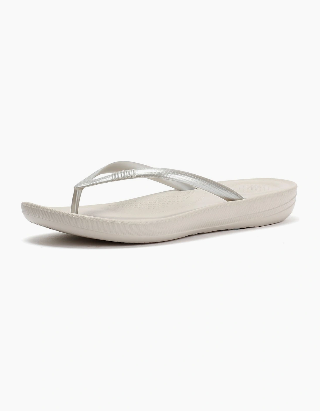 FitFlop Iqushion Ergonomic Women's Silver Flip Flops
