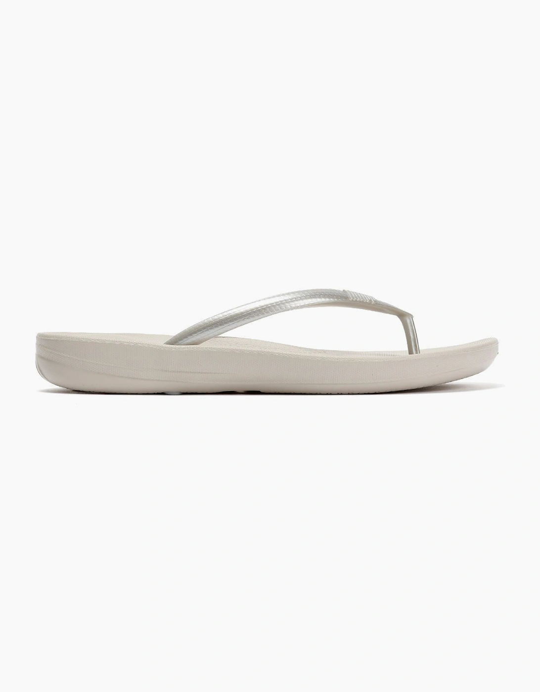 FitFlop Iqushion Ergonomic Women's Silver Flip Flops
