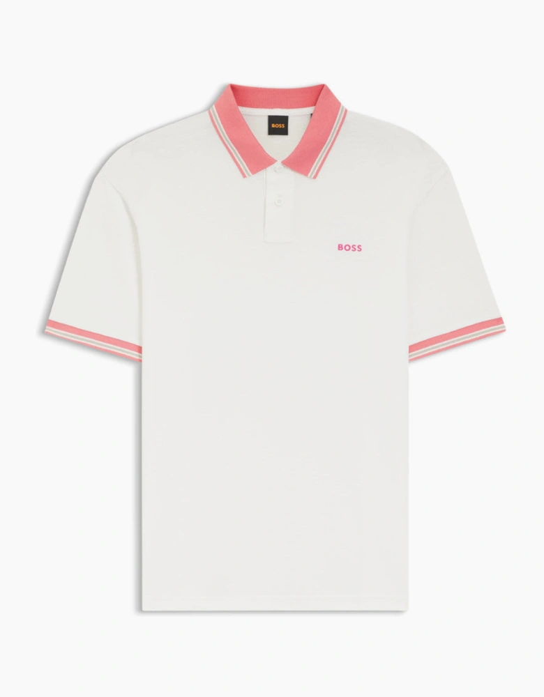 BOSS Orange Pe Blocks Polo Shirt 106 Natural