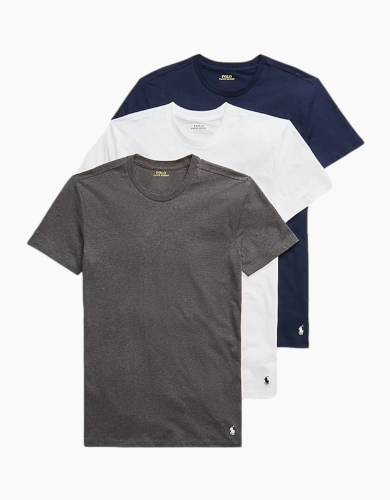 Polo Ralph Lauren Crewneck Undershirt 3 Pack 036 Navy/Brcly Hthr/White