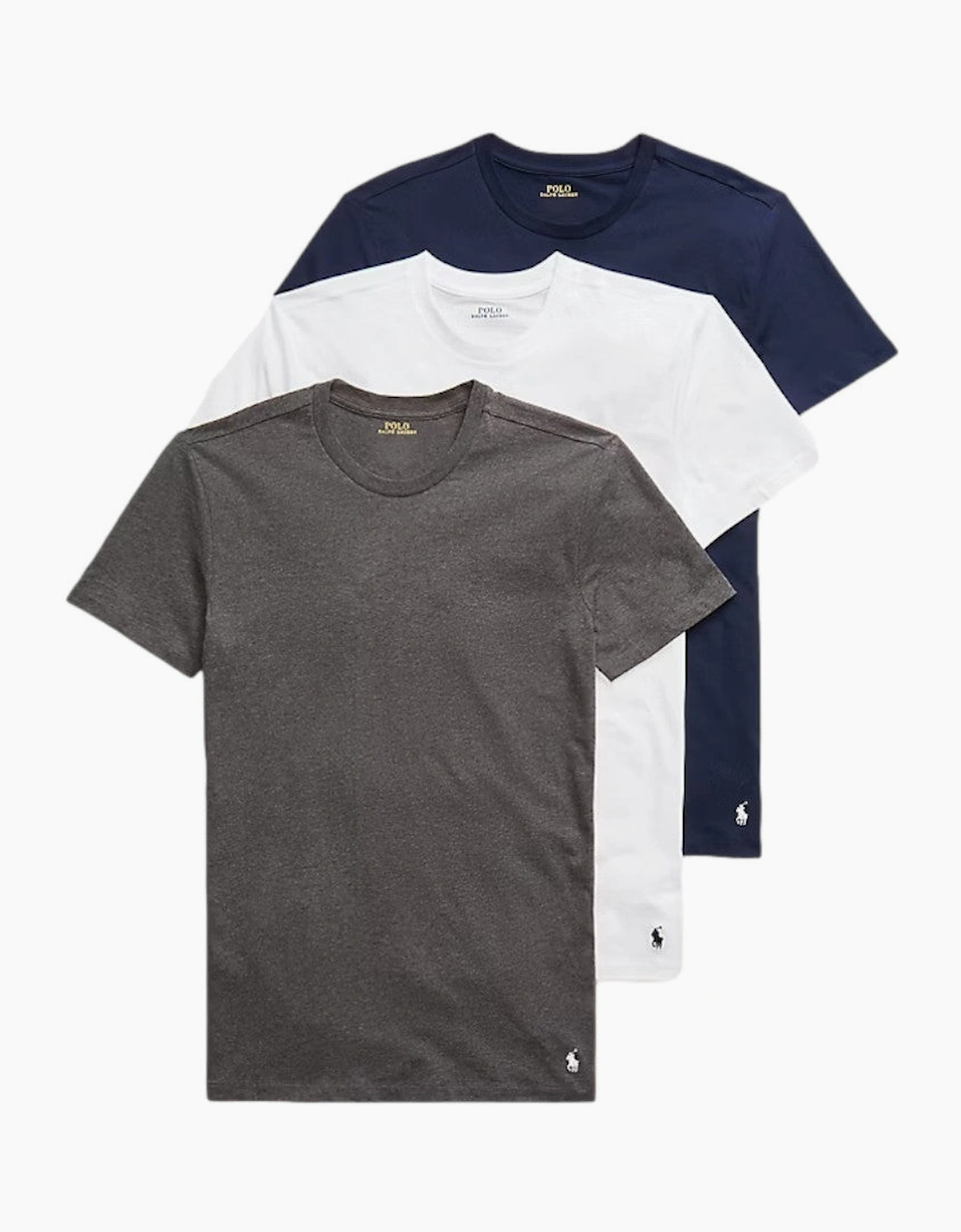 Polo Ralph Lauren Crewneck Undershirt 3 Pack 036 Navy/Brcly Hthr/White