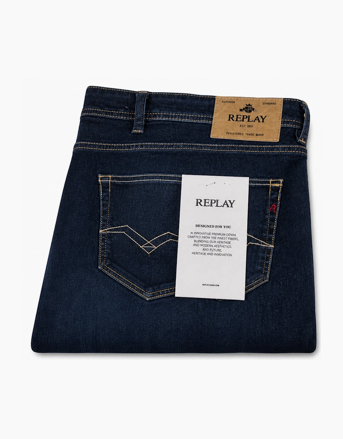 Replay Grover dark Blue stretch straight leg jean 007