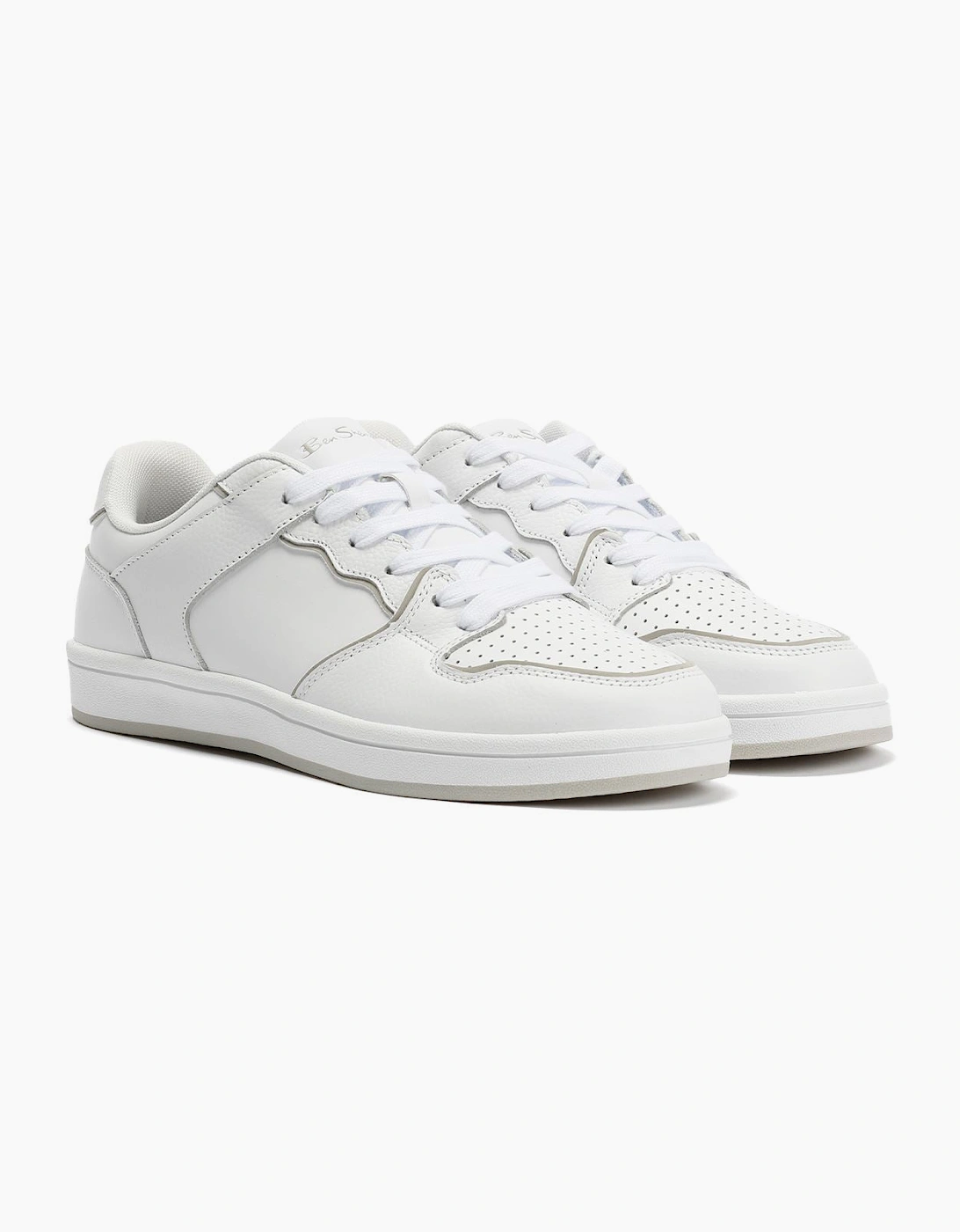 Ben Sherman Club Leather Men's White Trainers, 9 of 8