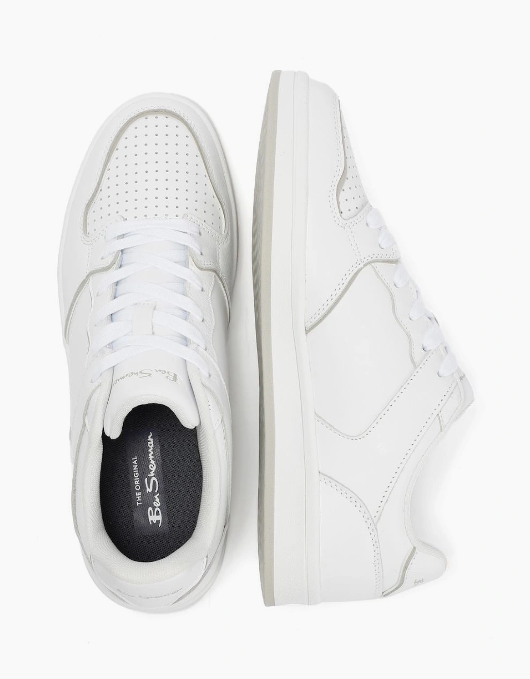 Ben Sherman Club Leather Men's White Trainers