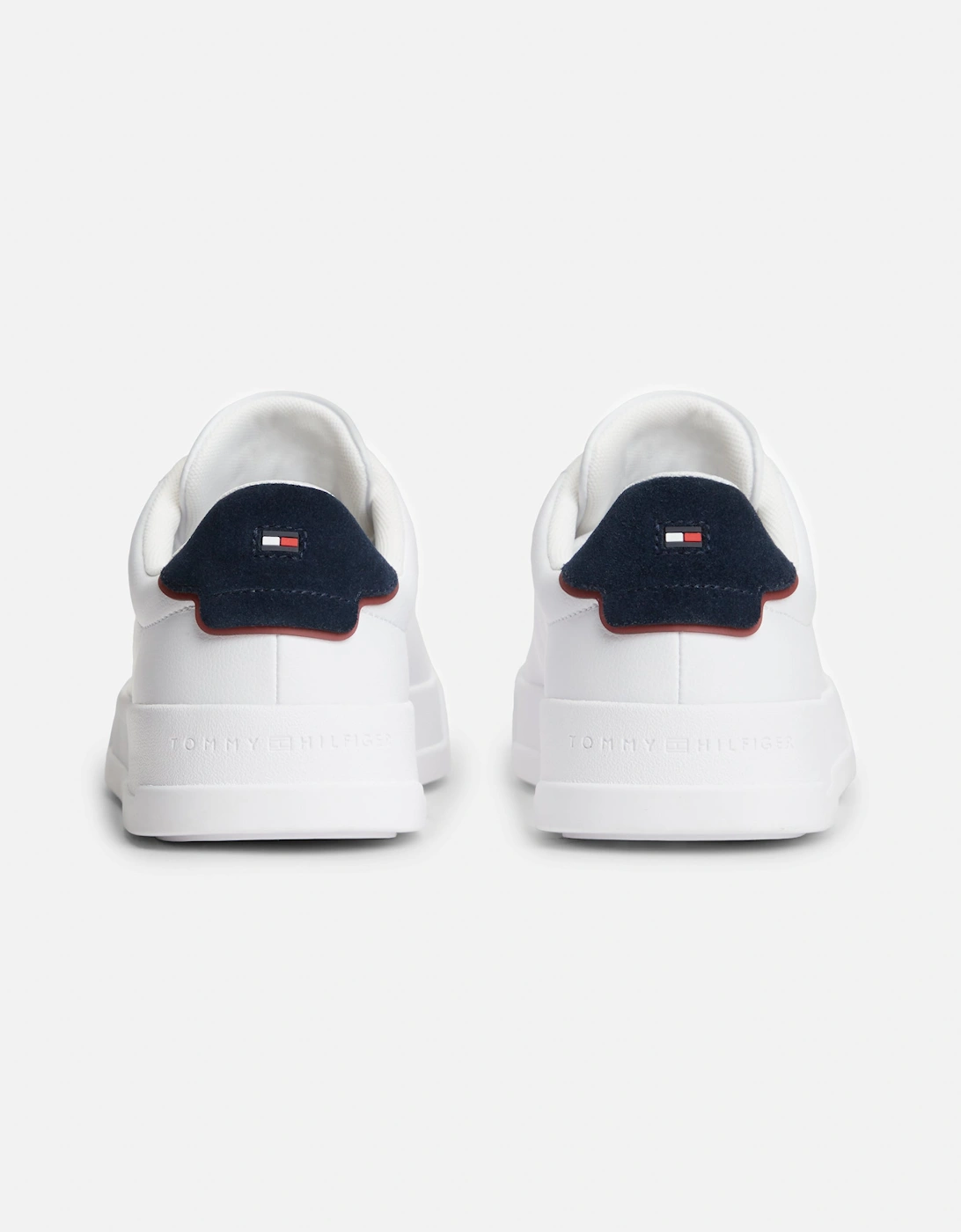 Tommy Hilfiger Court Leather Detailed Mens Trainer - White/Desert Sky