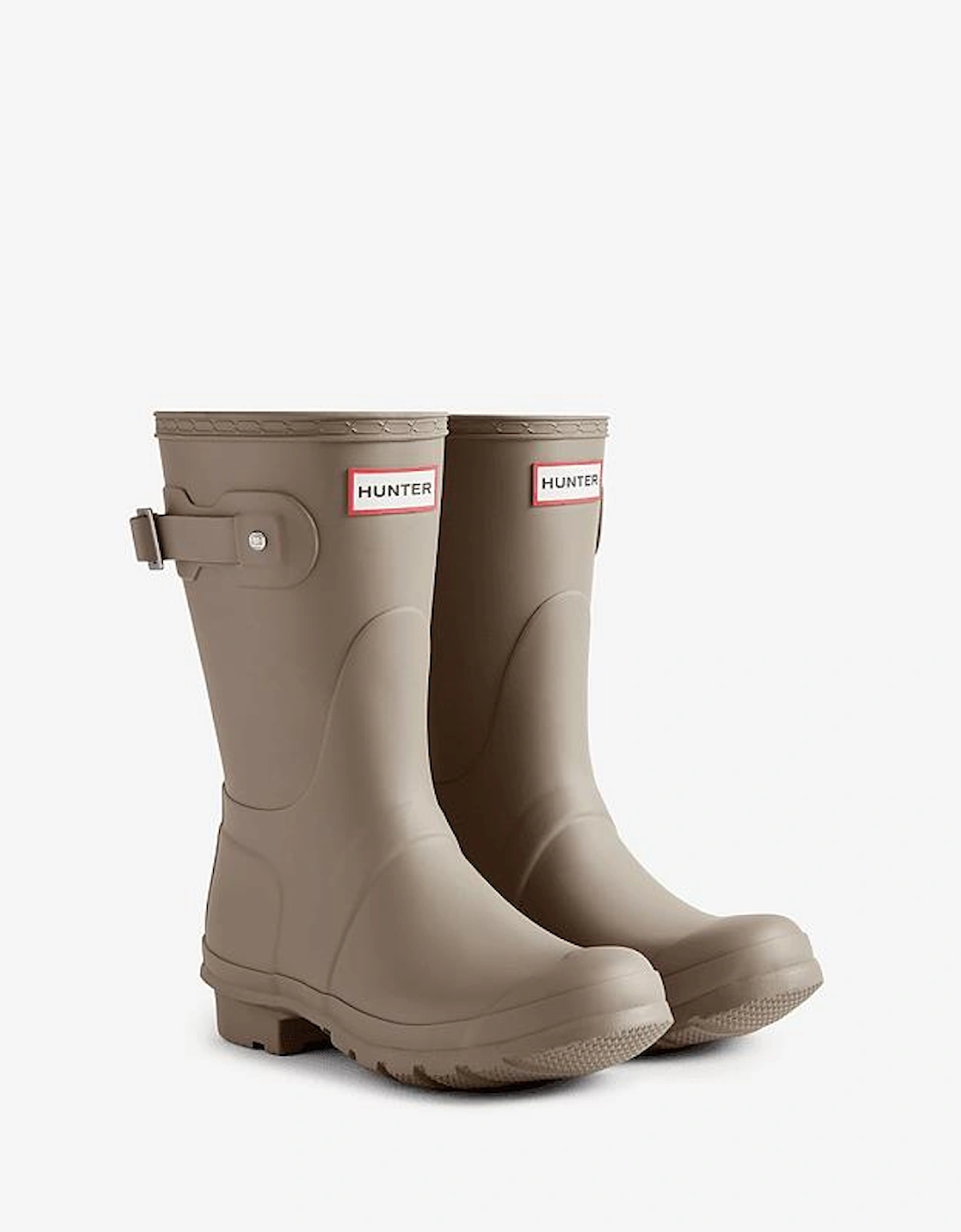 Women's Hunter Original Short Rubber Women's Kettle Wellington Boots - Brown - Size, 8