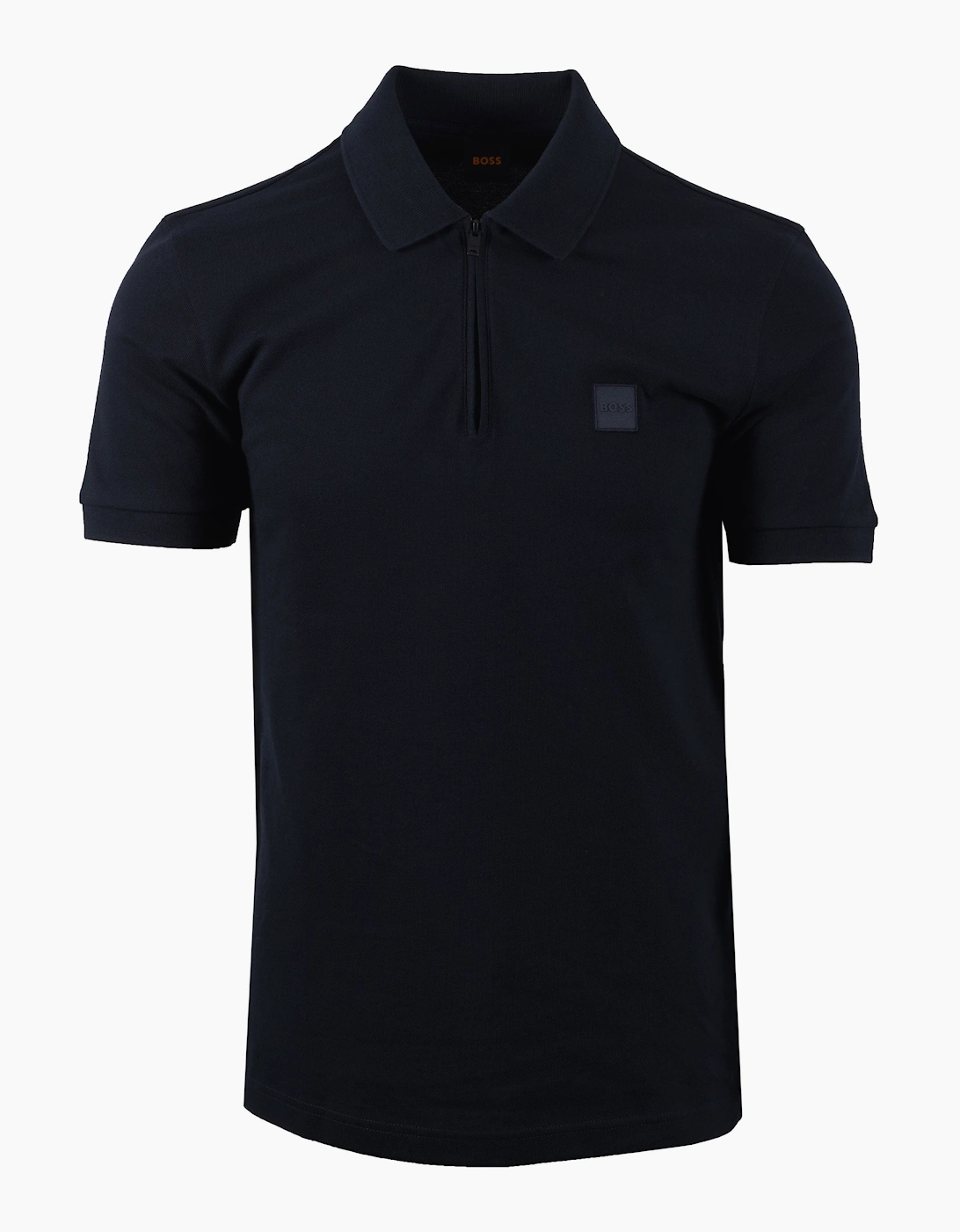 Hugo Boss Men's Boss Orange Passerzip Polo Dark Blue - Navy - Size, 44