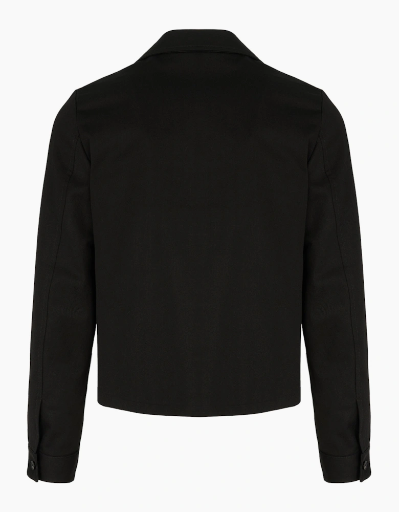 Script Collar Jacket Black