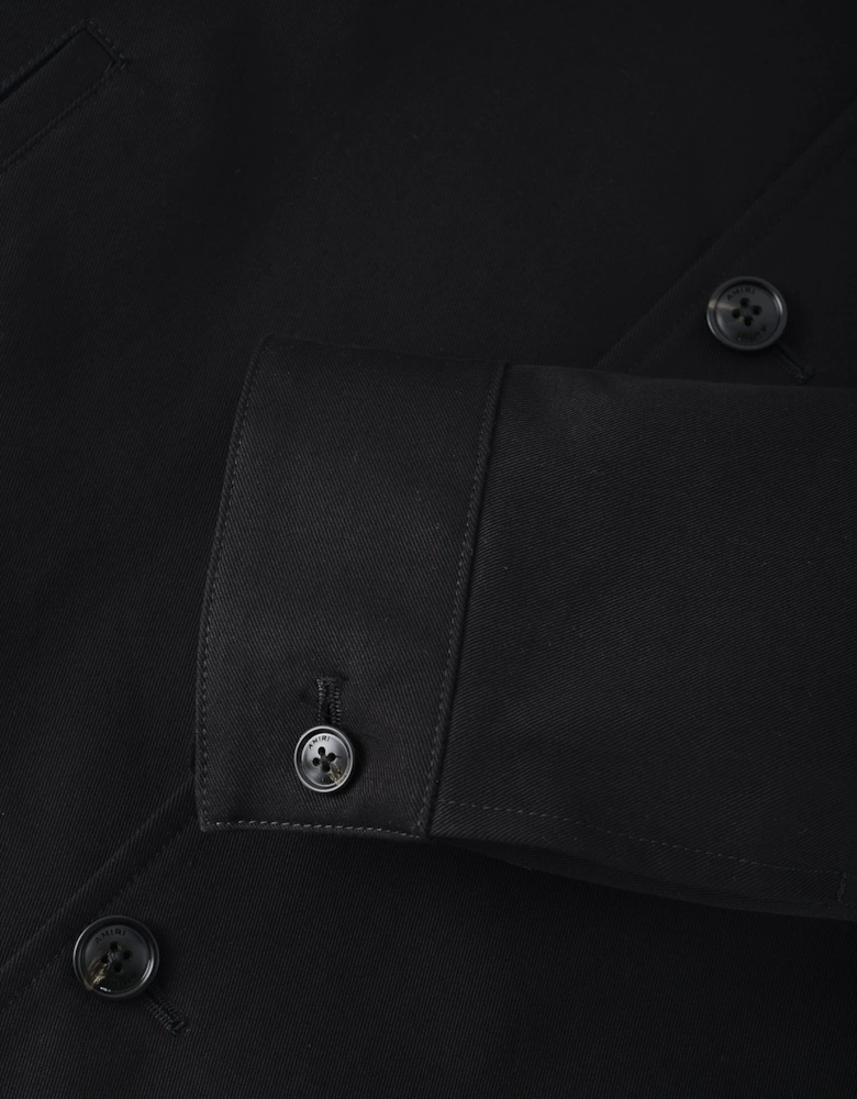 Script Collar Jacket Black