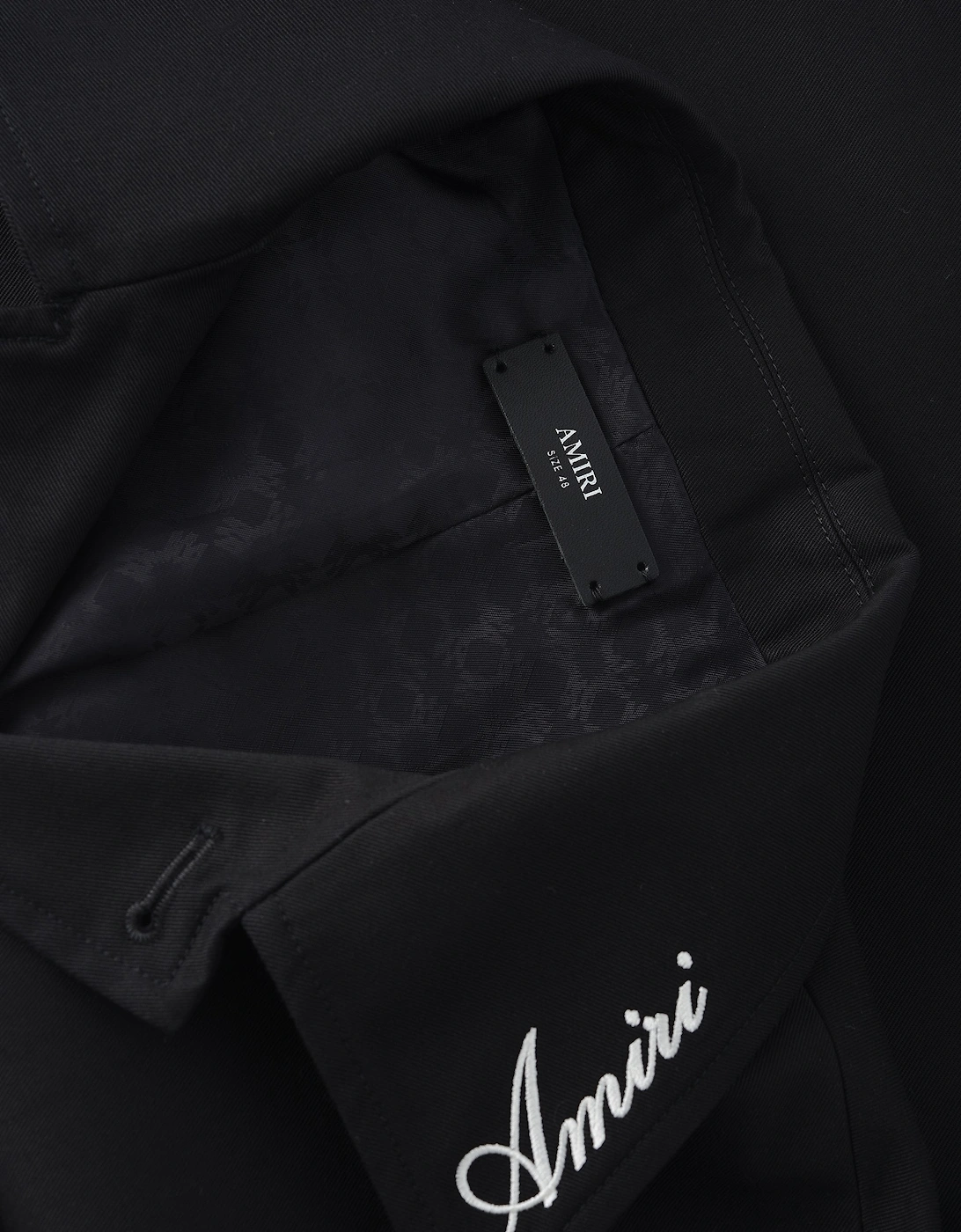 Script Collar Jacket Black