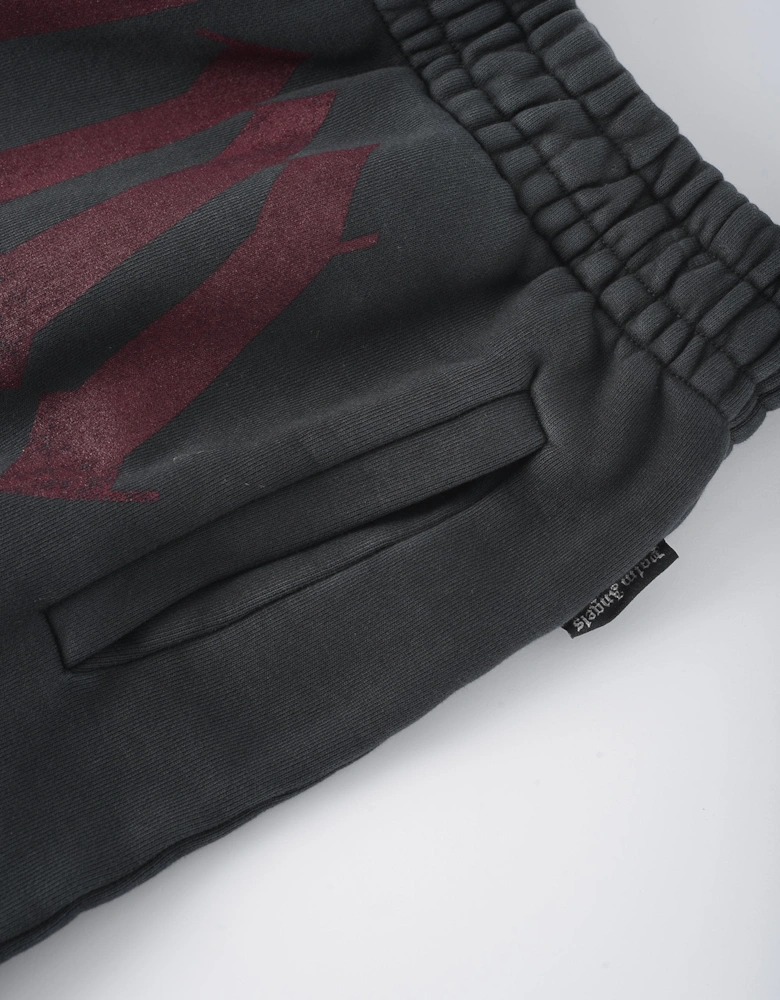 Big Waist Logo Shorts Charcoal Grey