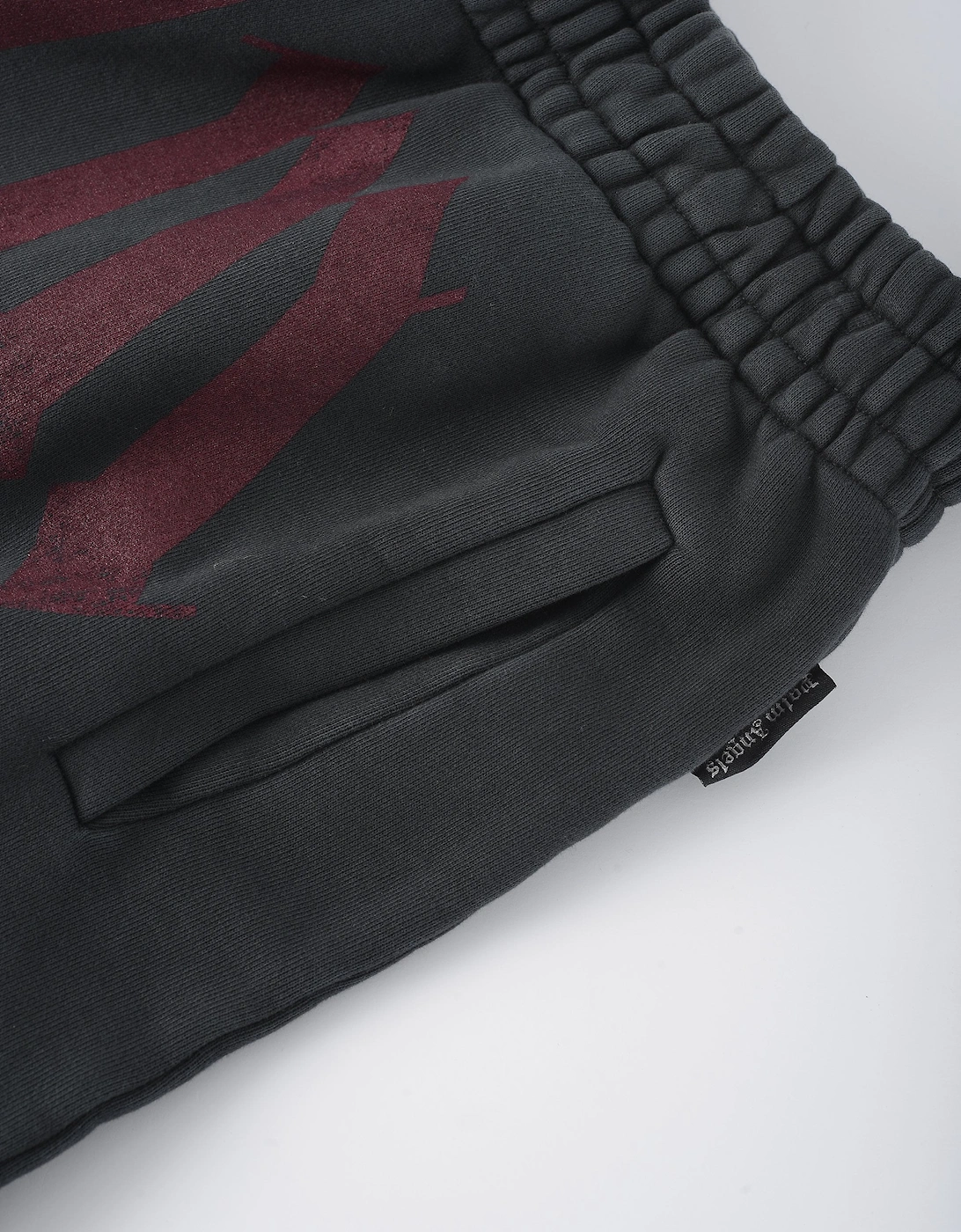 Big Waist Logo Shorts Charcoal Grey
