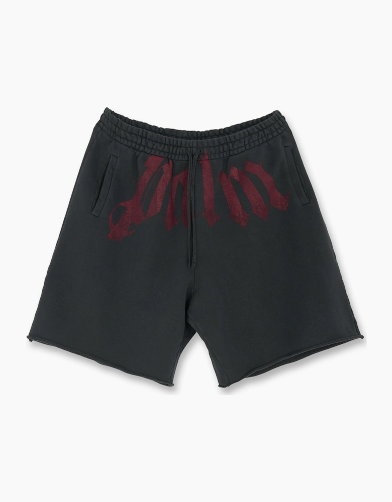 Big Waist Logo Shorts Charcoal Grey