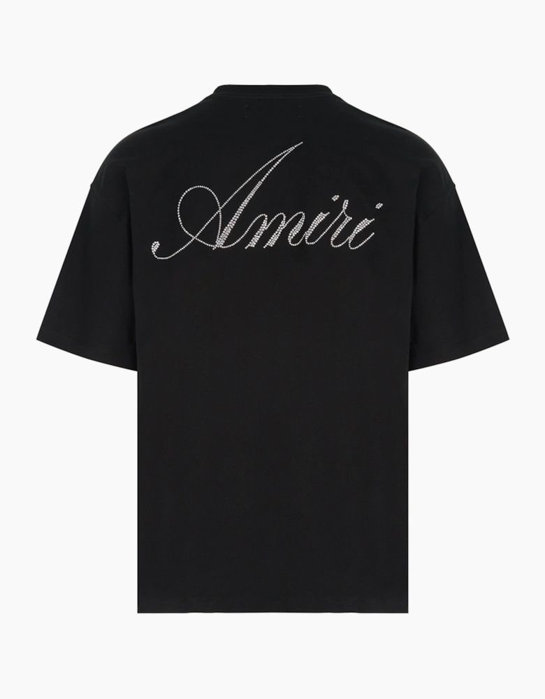 Crystal Script Logo LJ Skate Tee Black