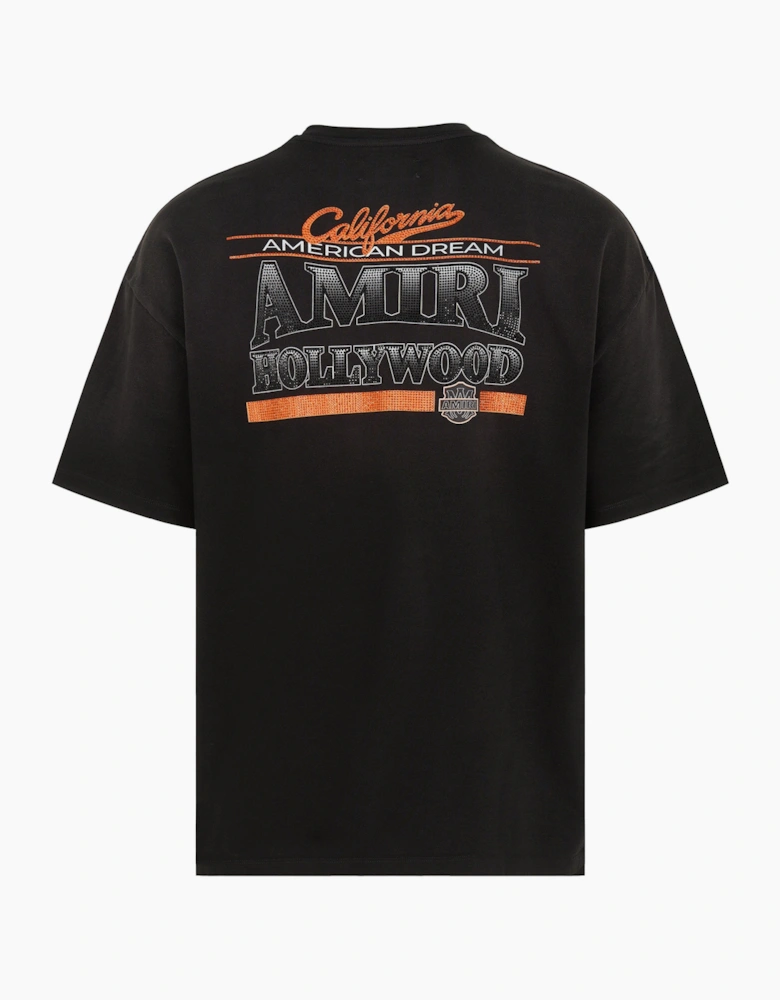 American Dream Crystal Relaxed Tee Black