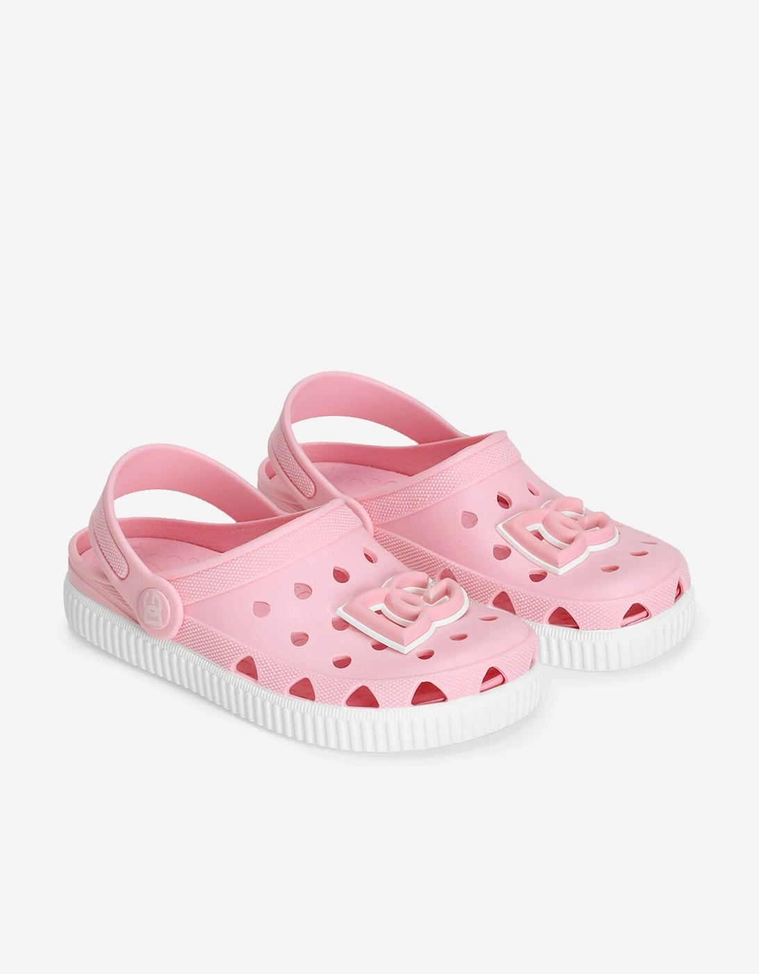 Dolce & Gabbana Girls Logo Clog Sandals in Pink