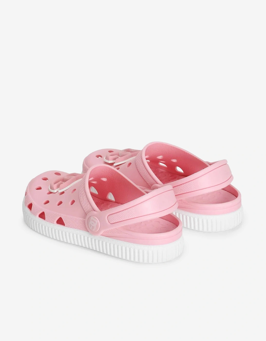 Dolce & Gabbana Girls Logo Clog Sandals in Pink