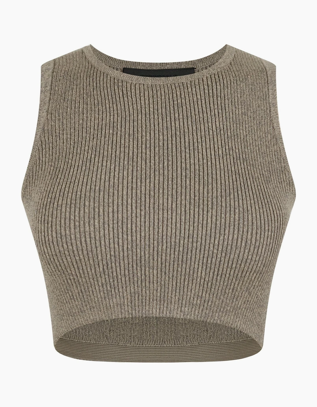 Logo Patch Ribbed Crop Top