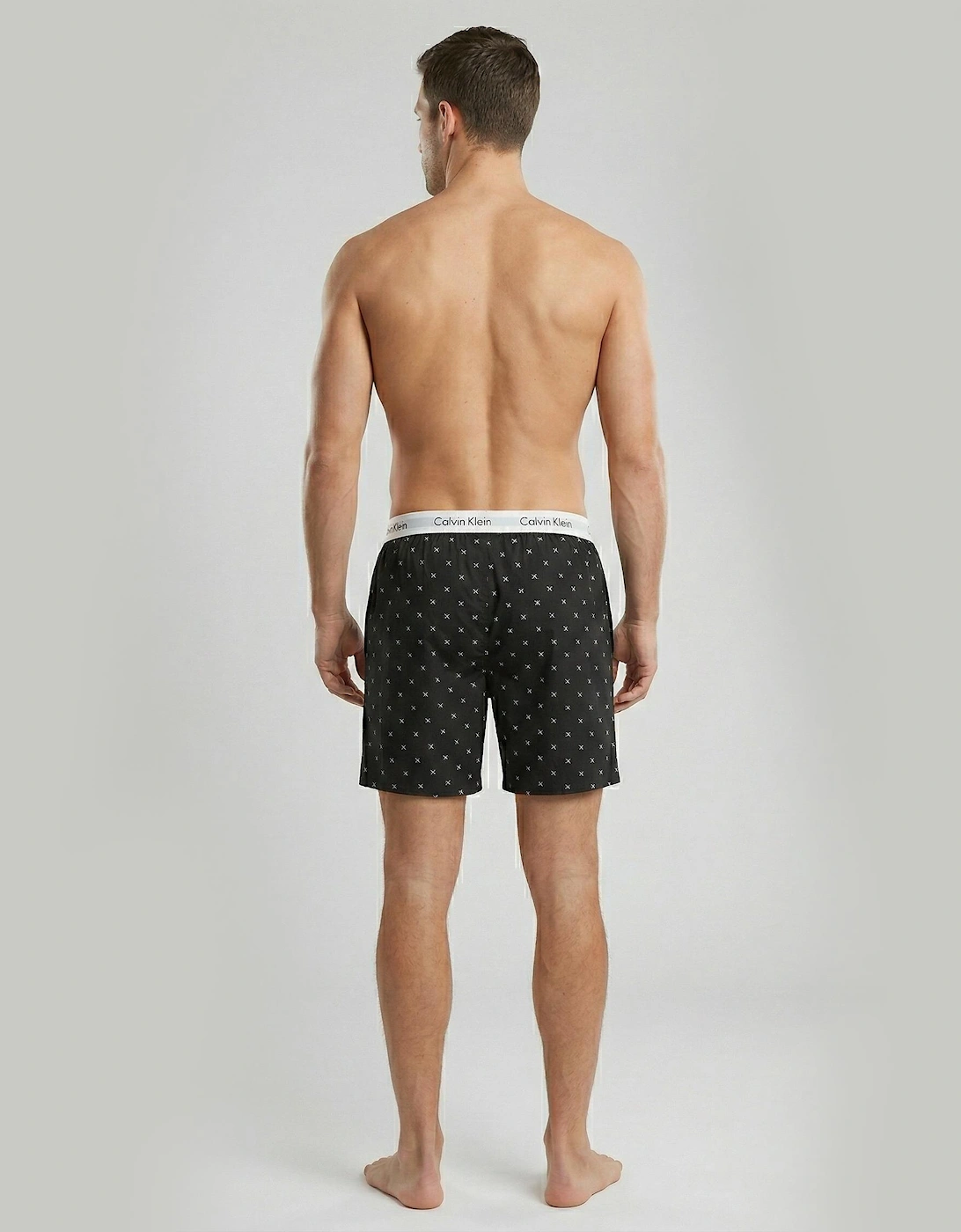 Calvin Klein SHAPE B Mens Shorts Diamond Logo Black