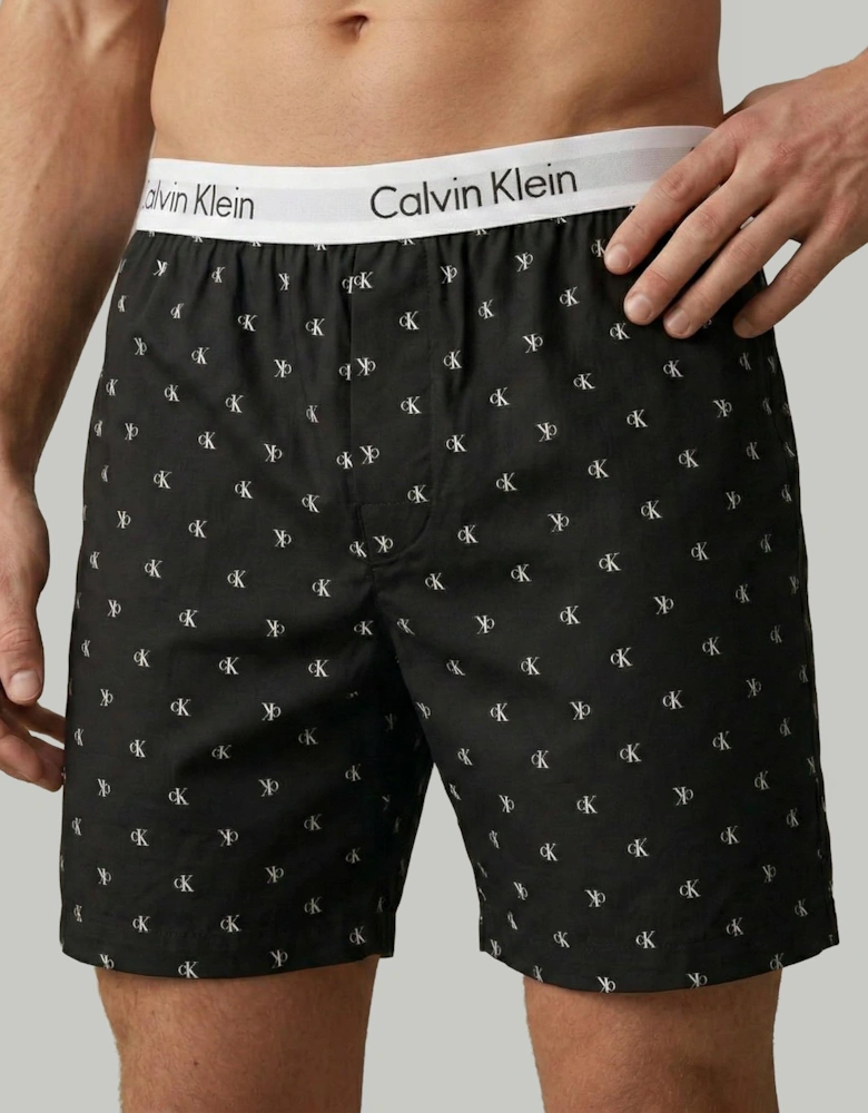 Calvin Klein SHAPE B Mens Shorts Diamond Logo Black