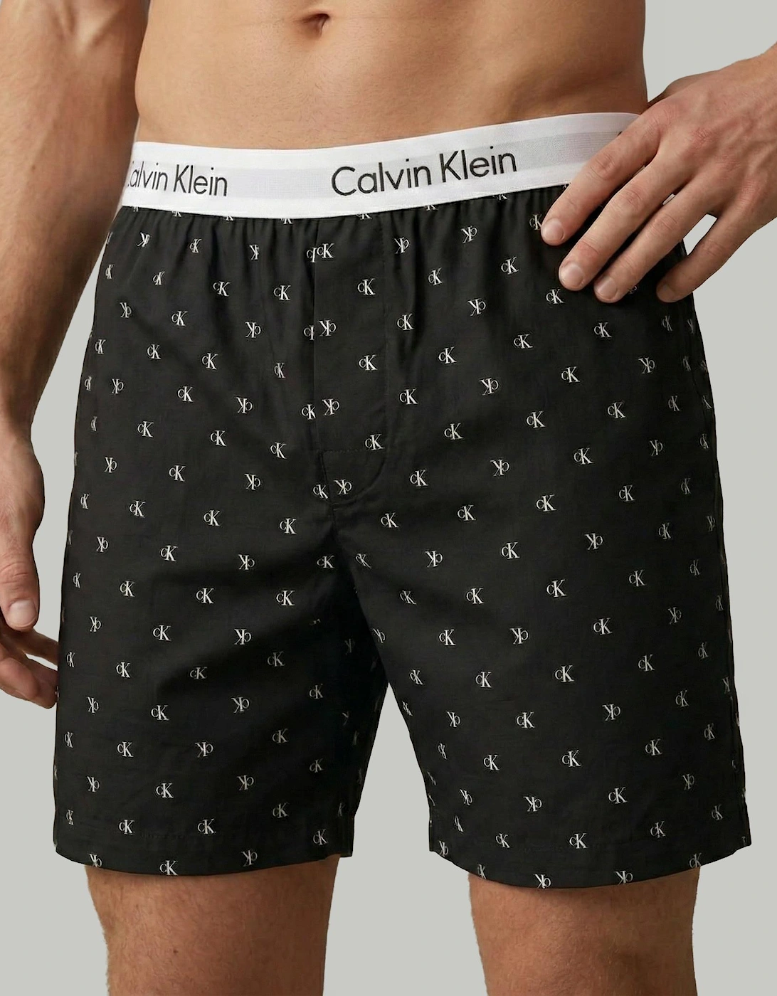 Calvin Klein SHAPE B Mens Shorts Diamond Logo Black