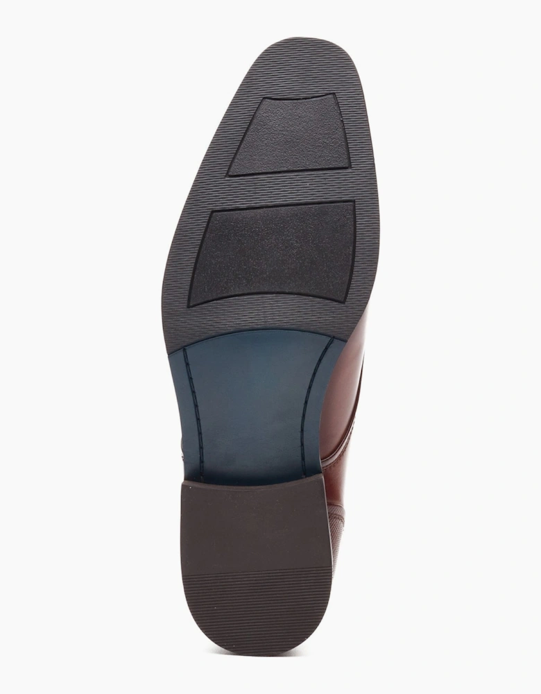 Base London CLERIC Mens Monk Shoes Dark Tan