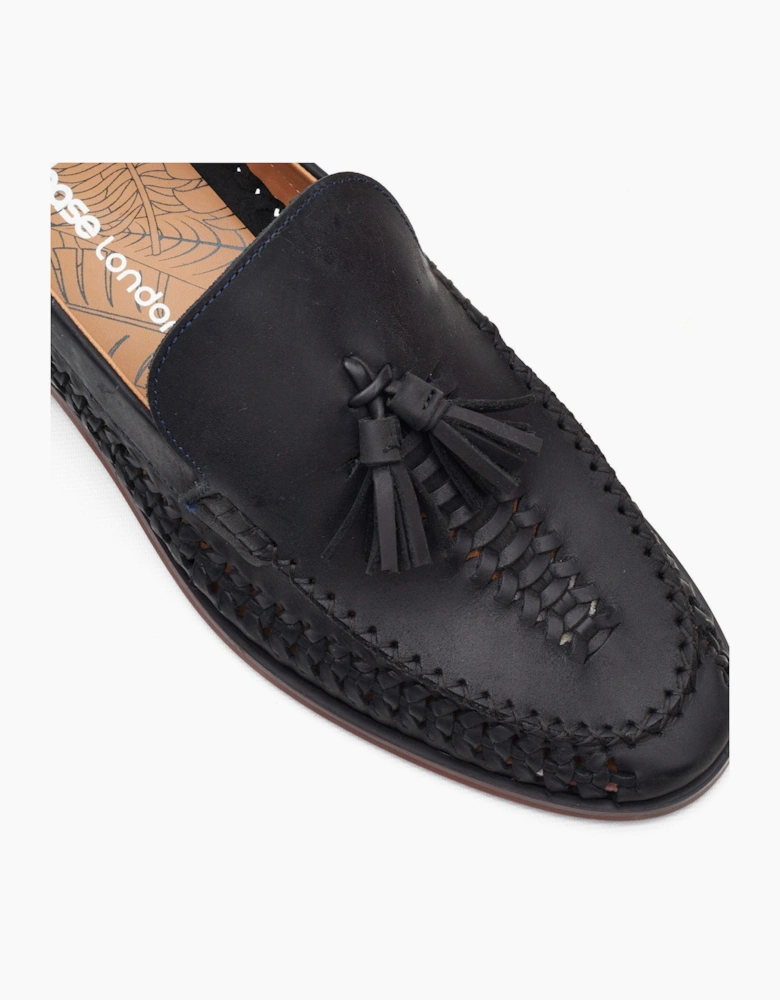 Base London BRACKEN Mens Loafer Shoes Navy