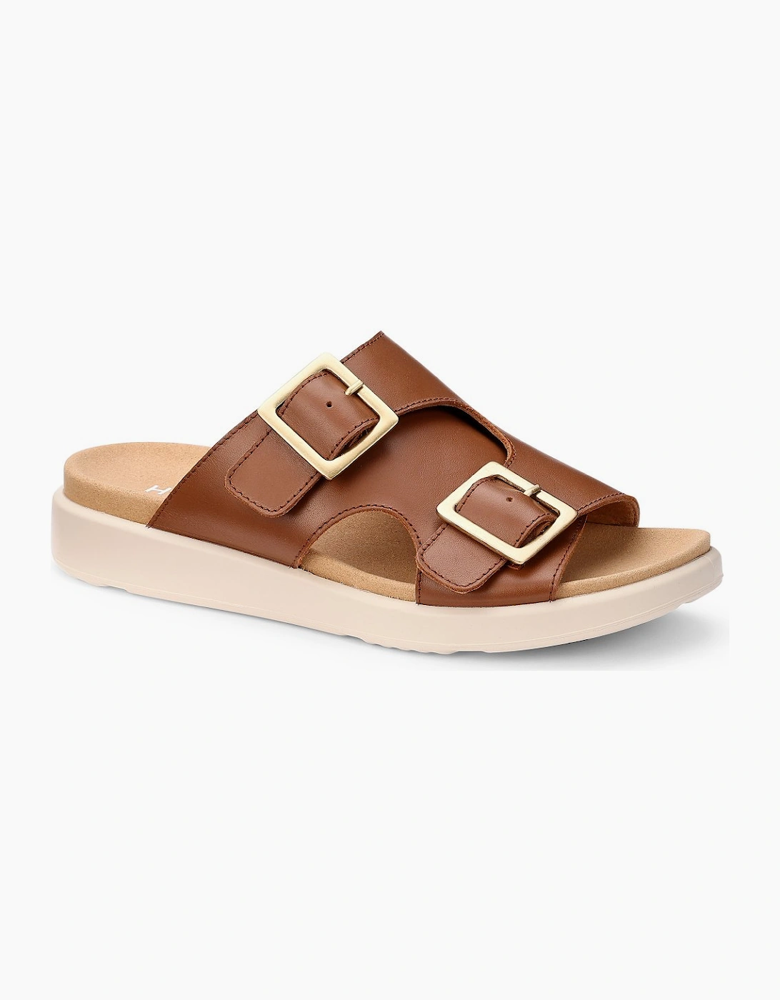 Hotter Women's Brown Corsica Wide Fit Slip On Sandals - Size: 7.5