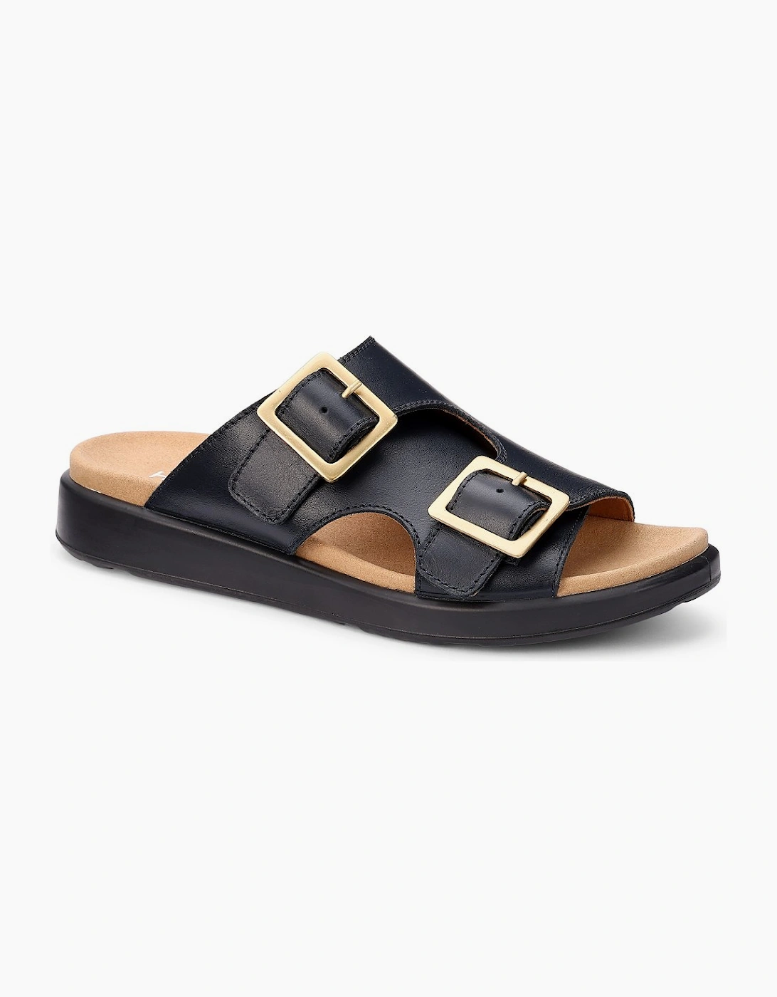 Hotter Women's Navy Corsica Wide Fit Slip On Sandals - Size: 4