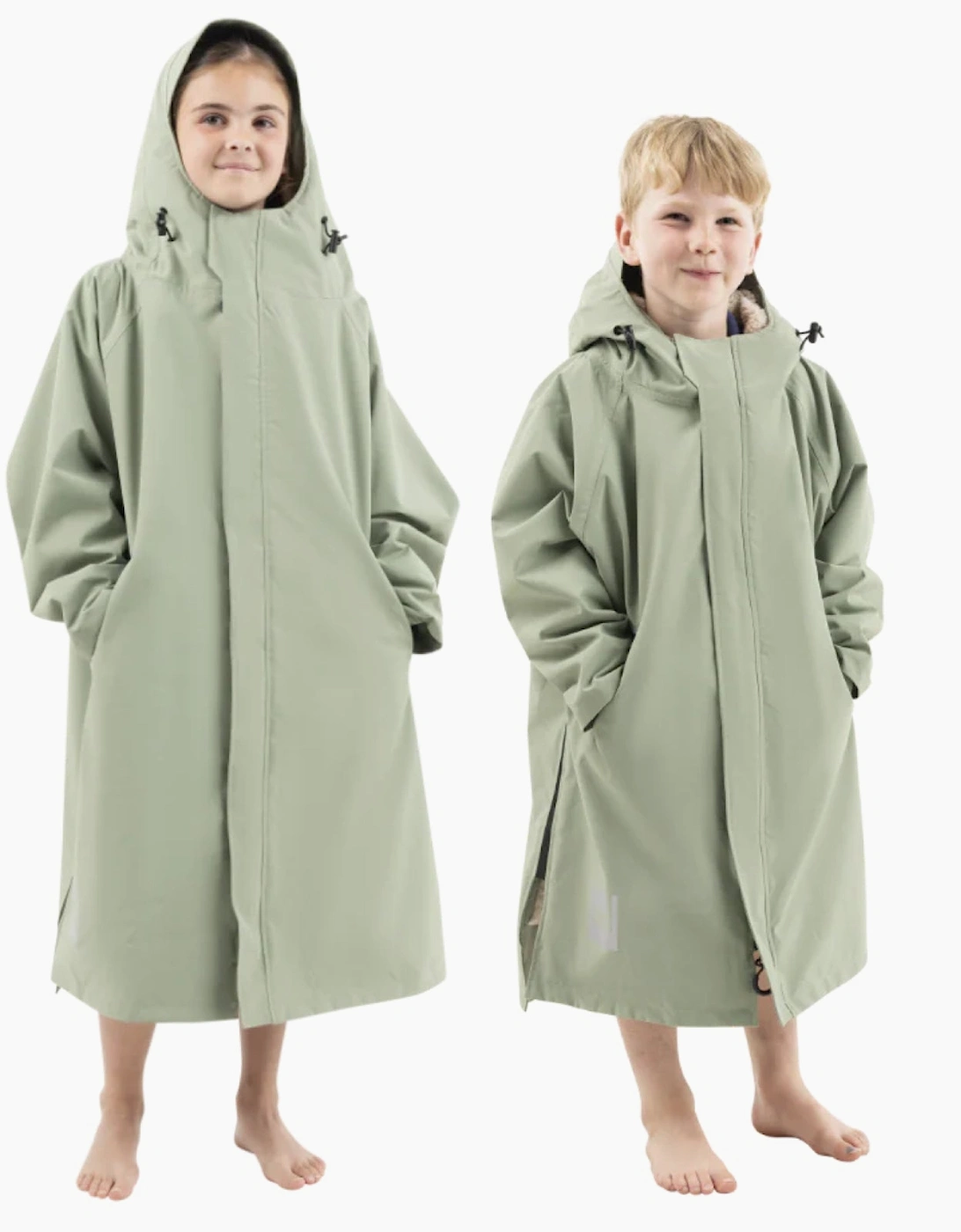 Red Kids Dry Pro Hooded Waterproof Changing Robe, 2 of 1