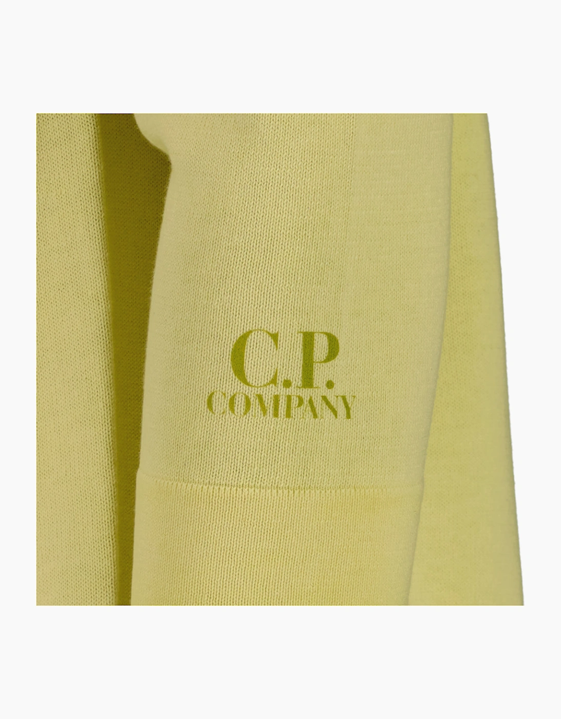 Cotton Crepe Crewneck Cuff Logo Knit