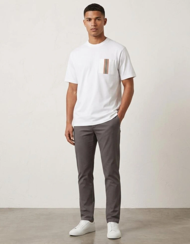 Burberry Check Pocket T Shirt White