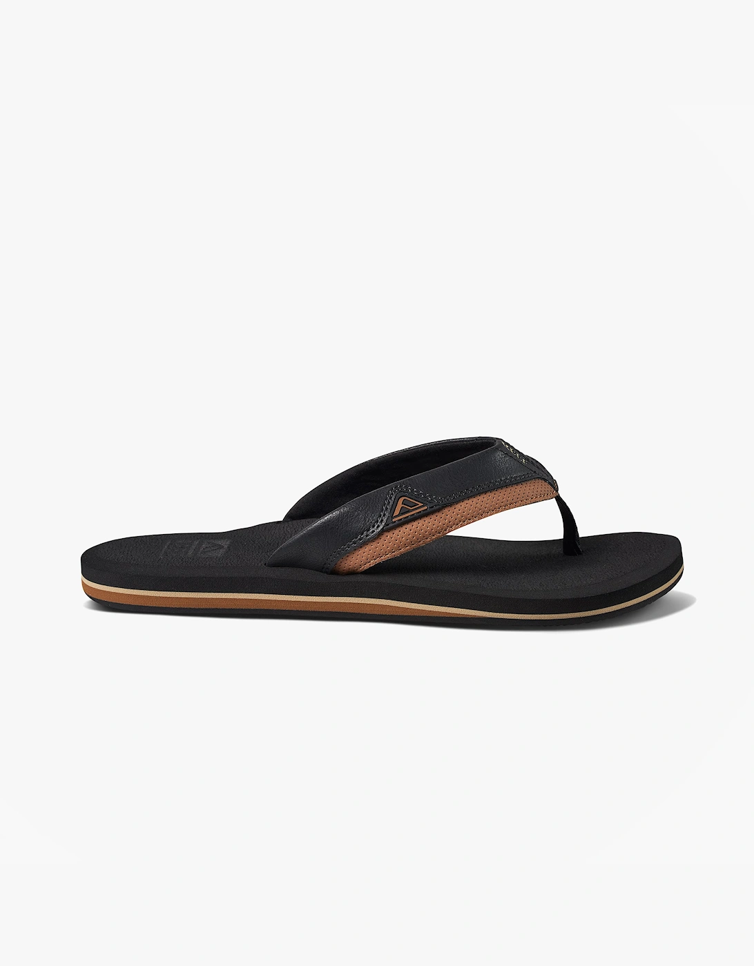 Reef CUSHION DAWN Mens Toe-Post Sandals Black/Tan, 7 of 6
