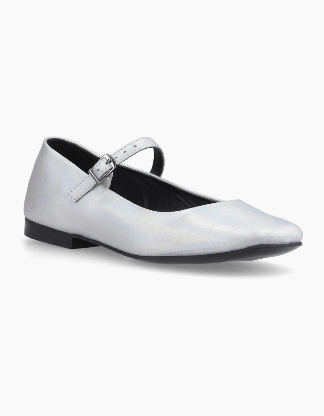 Hush Puppies Women's Silver Pasha Mary Jane Shoes - Size: 8