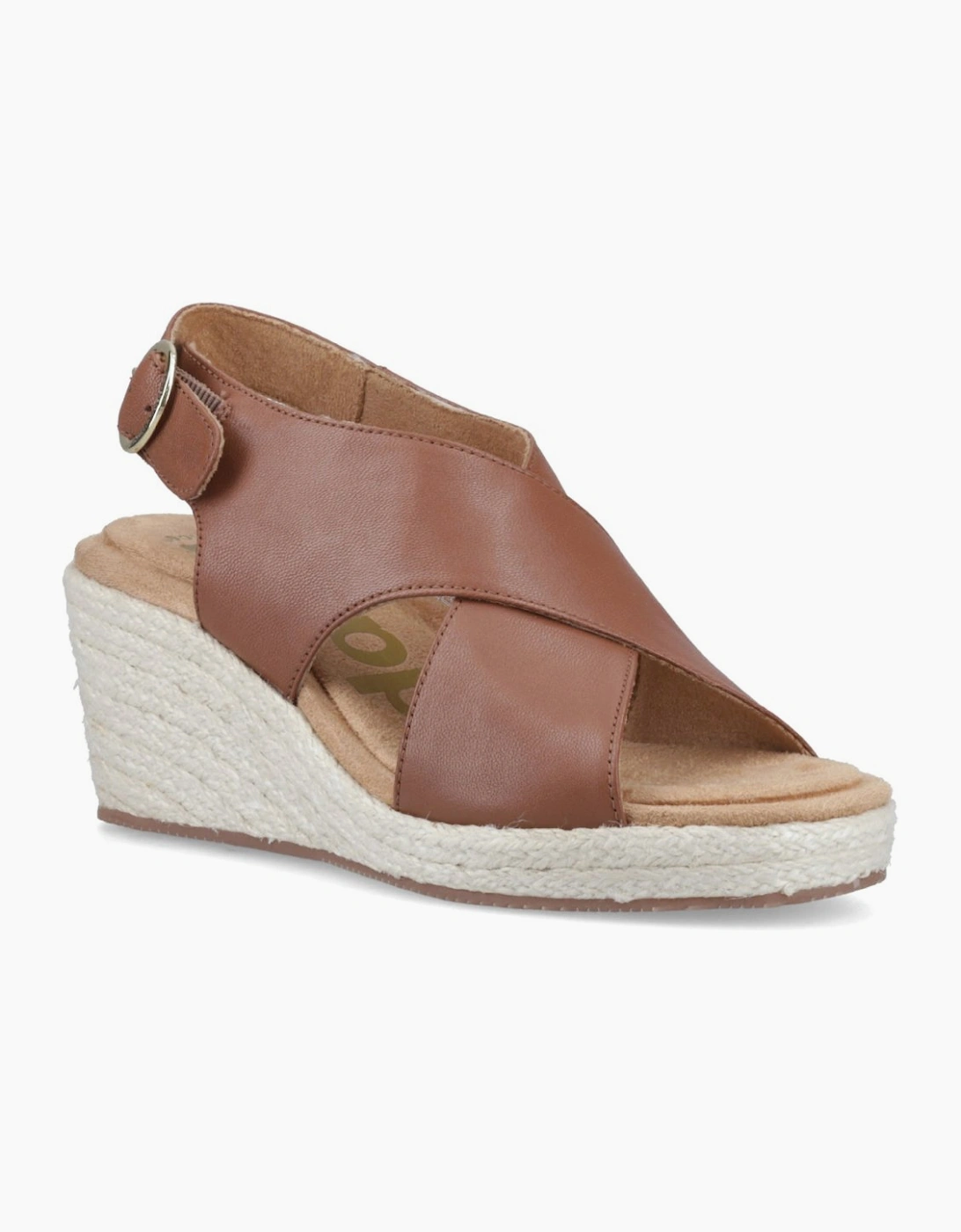 Willow Rattan Womens Wedge Sandals
