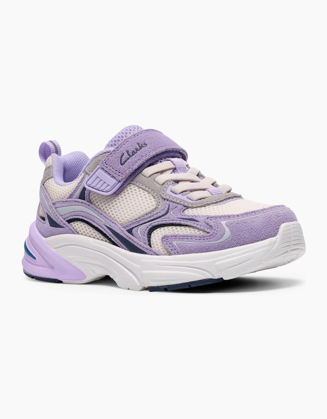 Clarks Girls Purple 'S Crafton Vibe K Infant Trainers - Size: 7/G (Wide) Kids