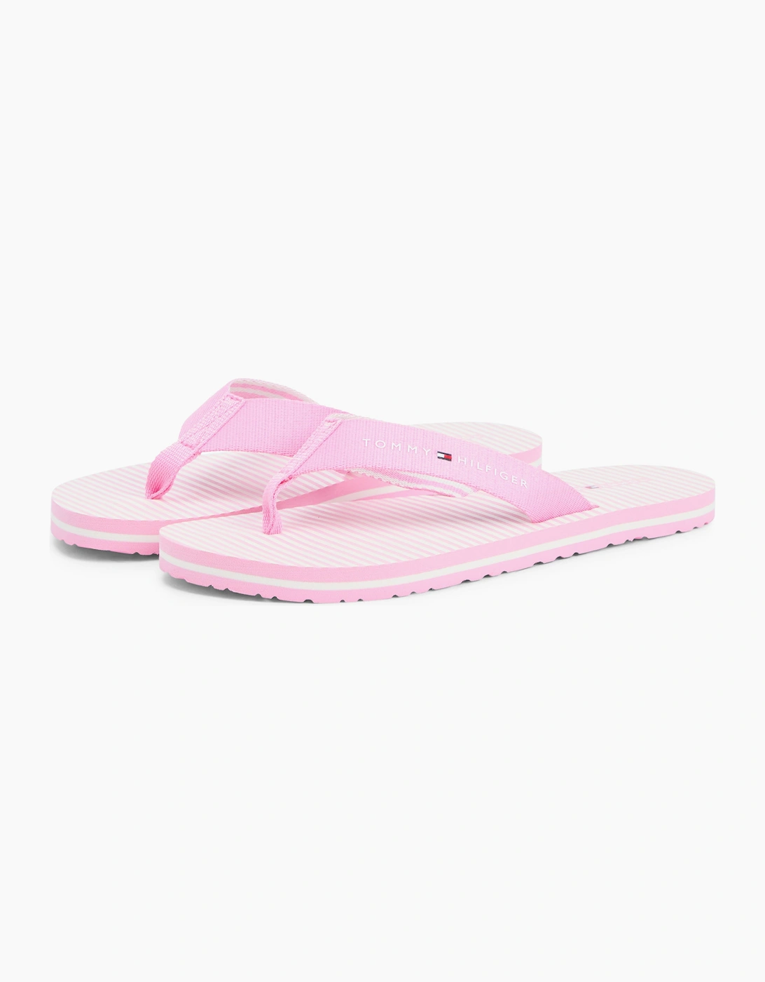 Tommy Hilfiger ITHACA STRIPE Womens Toe-Post Sandals Rose Petal
