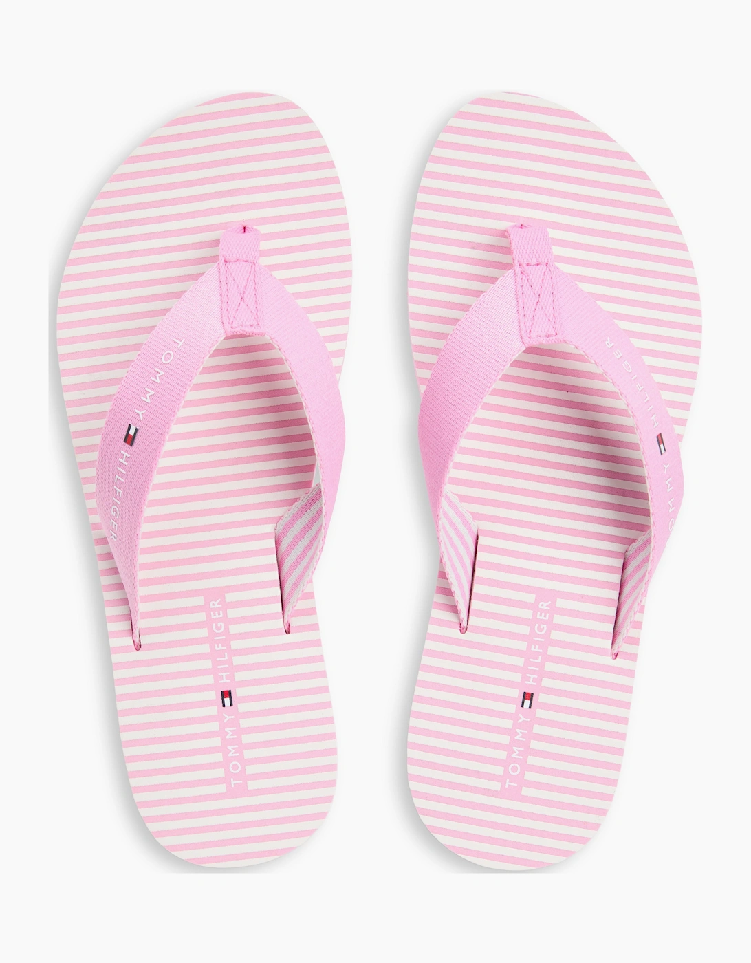 Tommy Hilfiger ITHACA STRIPE Womens Toe-Post Sandals Rose Petal